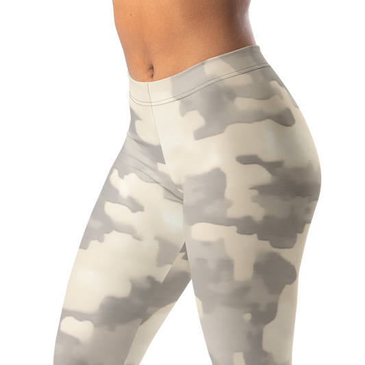 Digosta — Diffusion · Beige mid-rise everyday leggings, waistband and pattern detail.