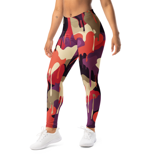 Dripp · Burnished Orchid mid-rise everyday leggings, left-front view.