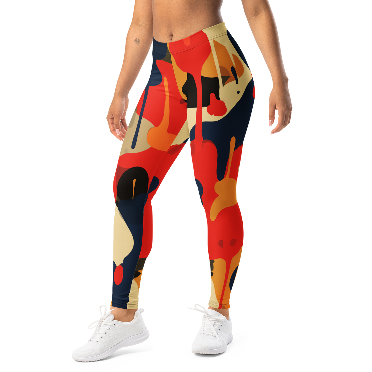 Dripp · Primary Shift mid-rise everyday leggings, left-front view.