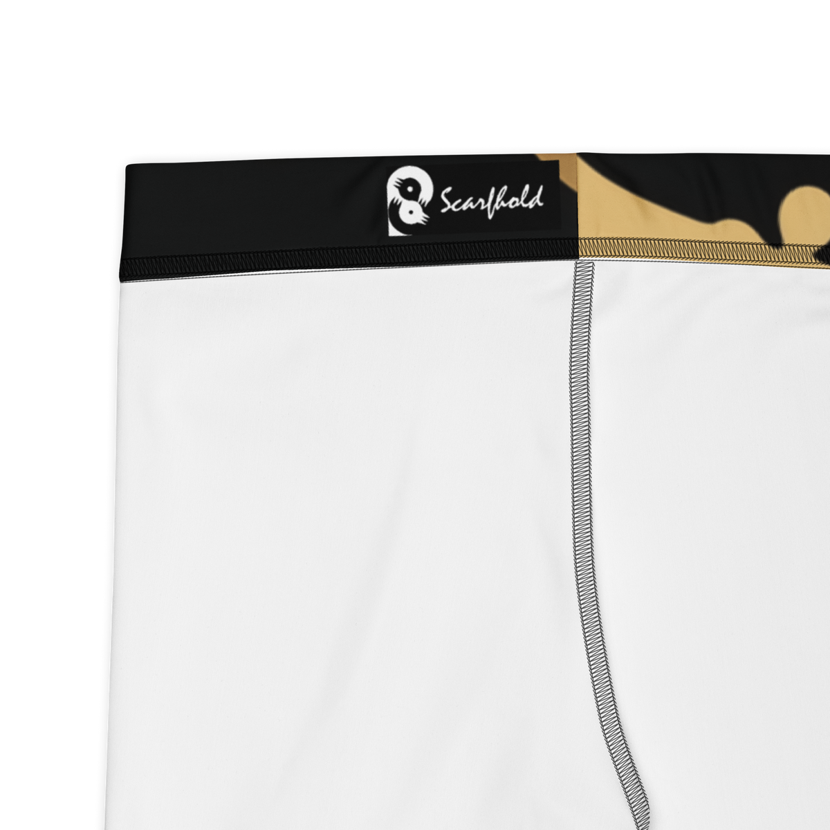 Dripp Scarfhold camouflage mid-rise comfort leggings, fabric and construction details.