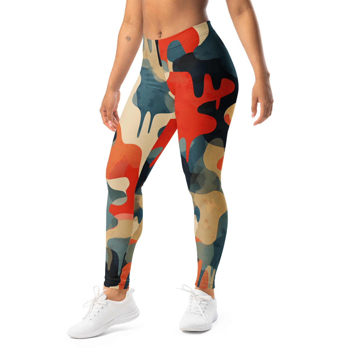 Dripp · Tidal Signal mid-rise everyday leggings, left-front view.
