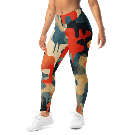Dripp · Tidal Signal mid-rise everyday leggings, left-front view.