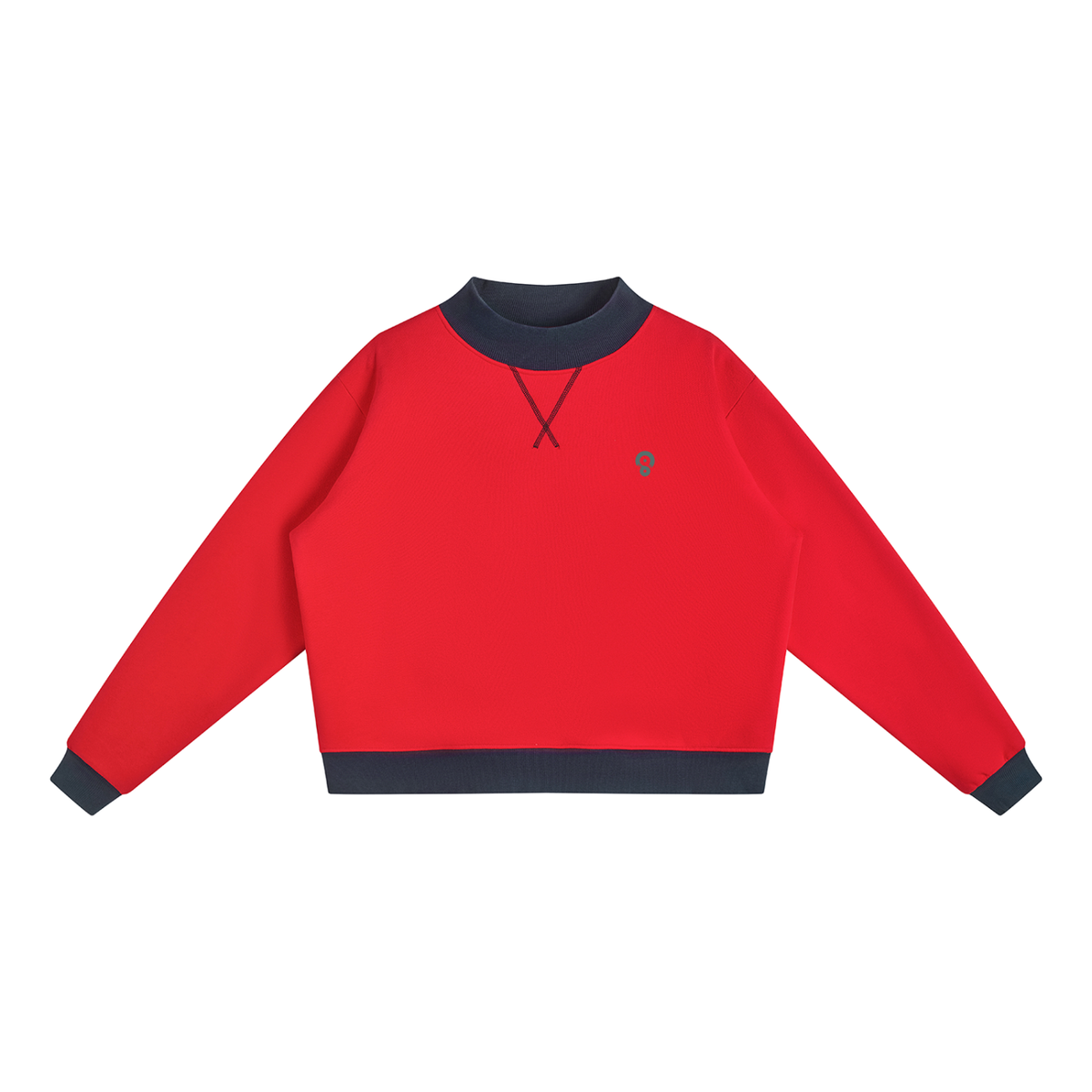 Women’s Fleece Mock-Neck Crew Sweatshirt