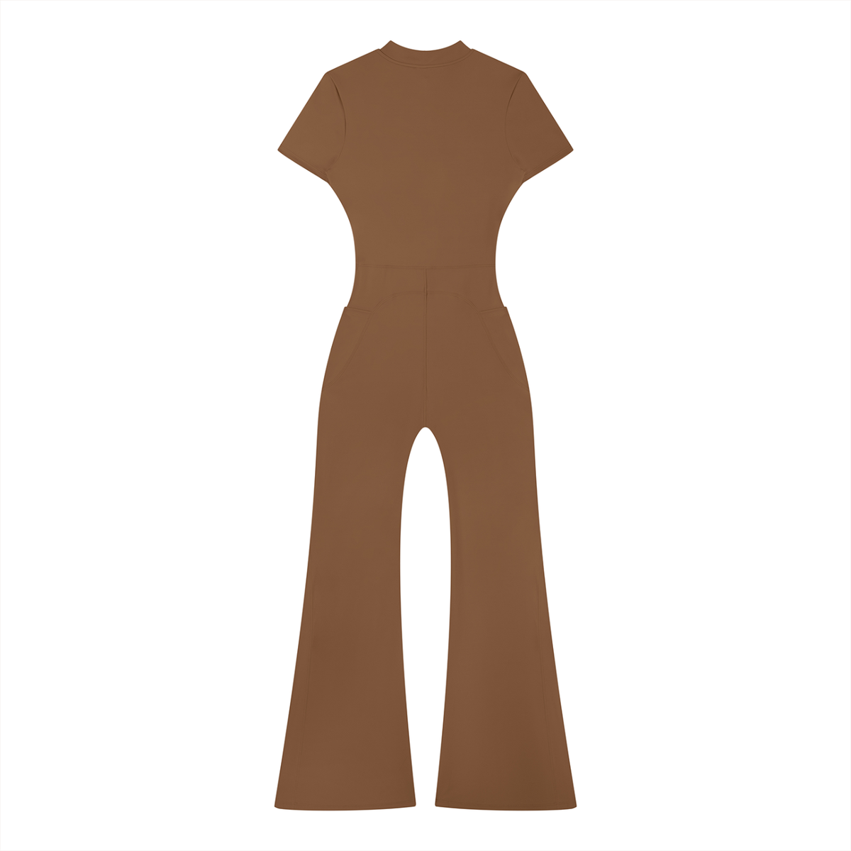 Women’s Tight Flared Leg Quarter-Zip Jumpsuit