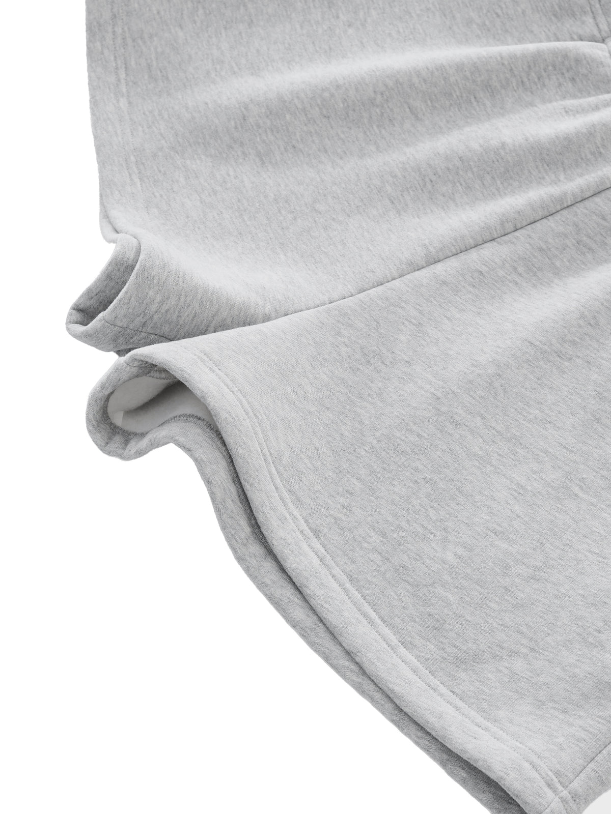Women’s Essential Fleece Drawstring Sweatshorts — hem and stitching detail