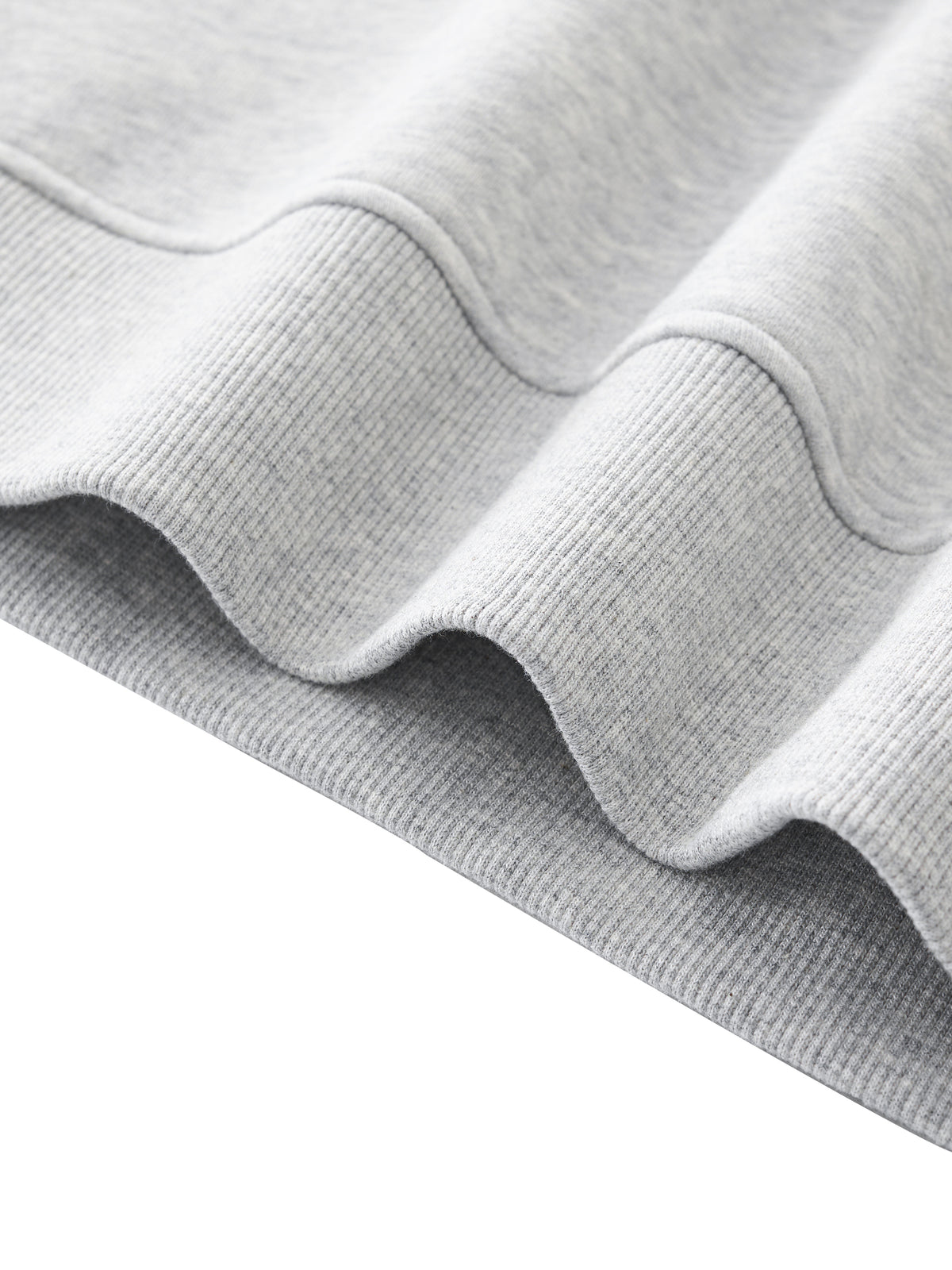 Women’s Essential Fleece Mock-Neck Sweatshirt — hem and stitching detail