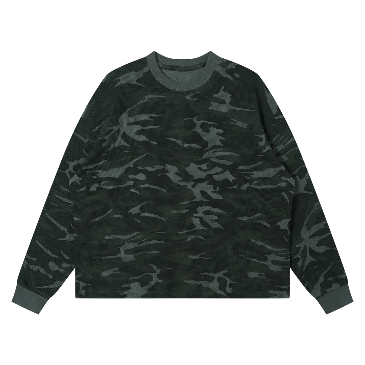 Camo Line — Waffle Boxy Long-Sleeve T-Shirt