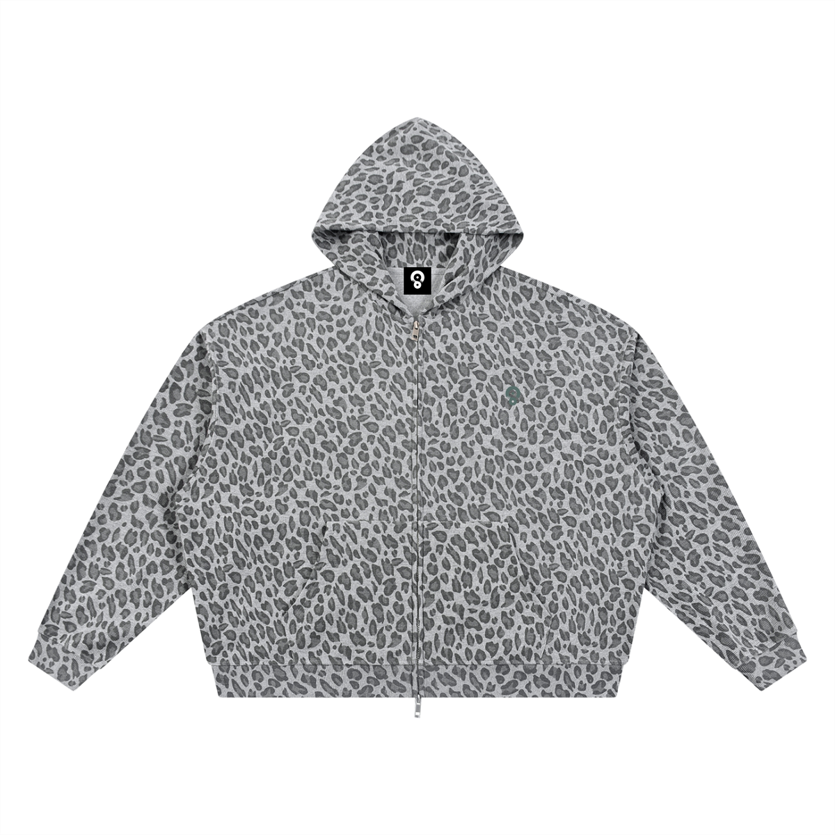 Camo Line — Leopard Waffle Full-Zip Hoodie