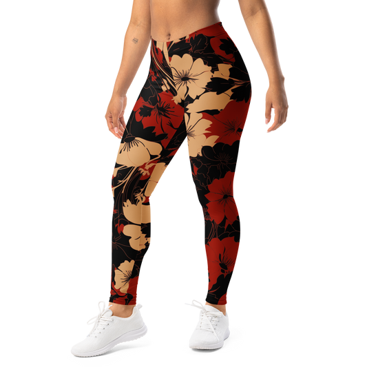 Fleur Scarfhold mid-rise comfort leggings, left-front view.
