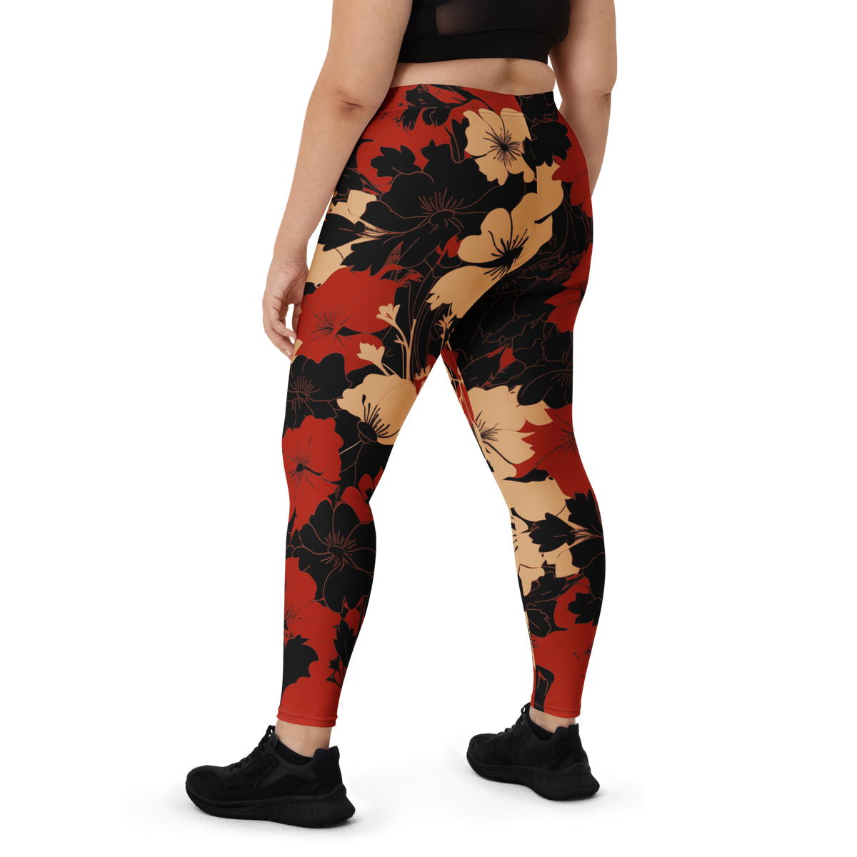 Fleur Scarfhold mid-rise comfort leggings, oversize-fit back view.