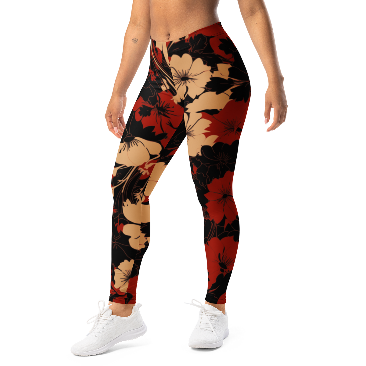 Fleur · Scarfhold Palette mid-rise everyday leggings, left-front view.