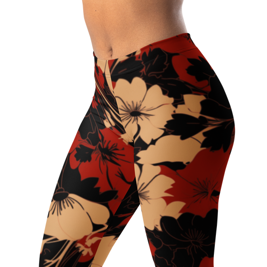 Fleur · Scarfhold Palette mid-rise everyday leggings, waistband and pattern detail.