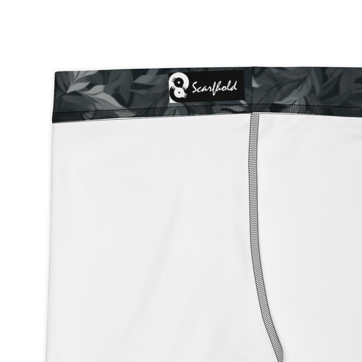 Folia Greyscale mid-rise comfort leggings, fabric and construction details.