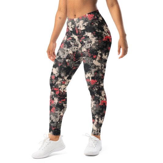 Glitchette · Scarfhold Palette mid-rise everyday leggings, left-front view.