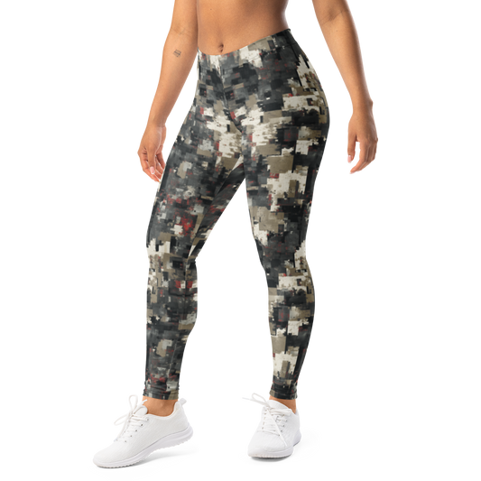 Glitchette · Scarfhold Palette mid-rise everyday leggings, left-front view.