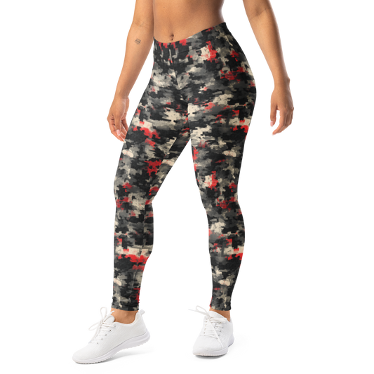 Glitchette · Scarfhold Palette mid-rise everyday leggings, left-front view.