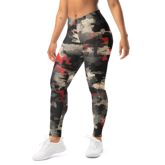 Glitchette · Scarfhold Palette mid-rise everyday leggings, left-front view.