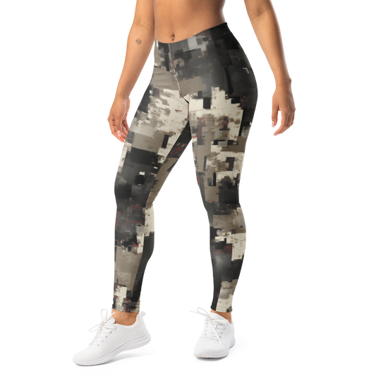 Glitchette · Scarfhold Palette mid-rise everyday leggings, left-front view.