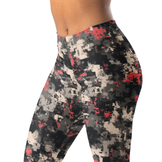 Glitchette · Scarfhold Palette mid-rise everyday leggings, waistband and pattern detail.