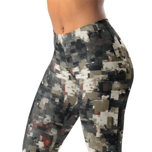 Glitchette · Scarfhold Palette mid-rise everyday leggings, waistband and pattern detail.