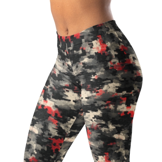 Glitchette · Scarfhold Palette mid-rise everyday leggings, waistband and pattern detail.
