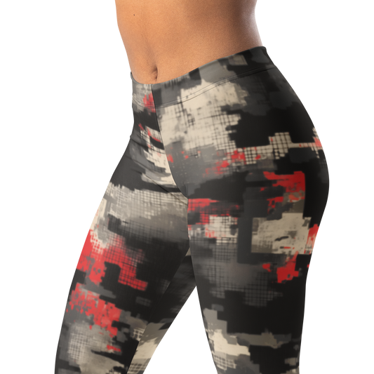 Glitchette · Scarfhold Palette mid-rise everyday leggings, waistband and pattern detail.