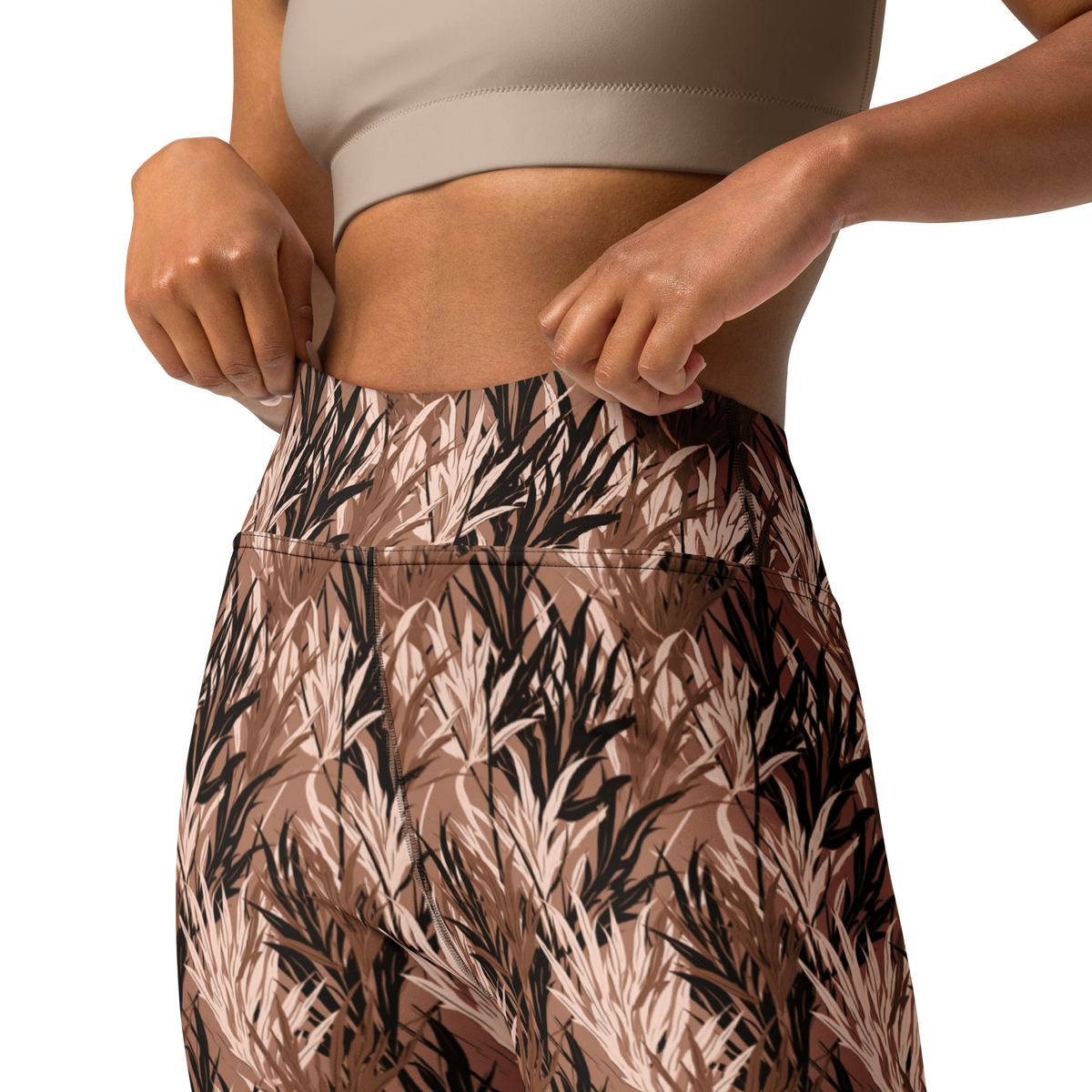 Grassland Relaxed Elegance high-waisted yoga leggings, waistband and construction detail.