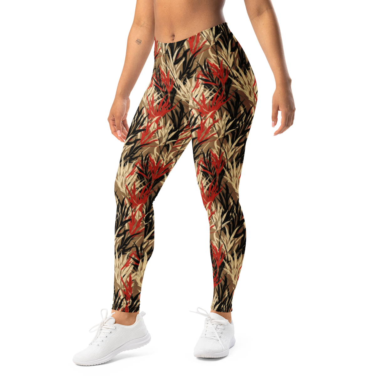 Grassland · Scarfhold Palette mid-rise everyday leggings, left-front view.