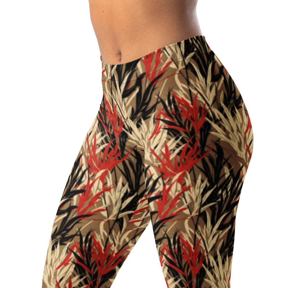 Grassland · Scarfhold Palette mid-rise everyday leggings, waistband and pattern detail.
