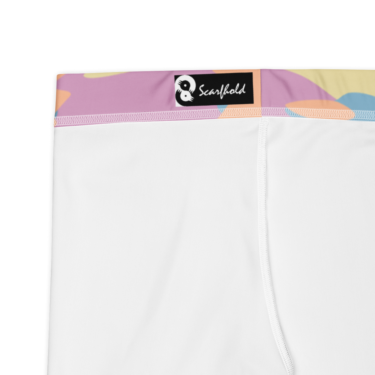 Gulf Spring Meadow camouflage mid-rise comfort leggings, fabric and construction details.