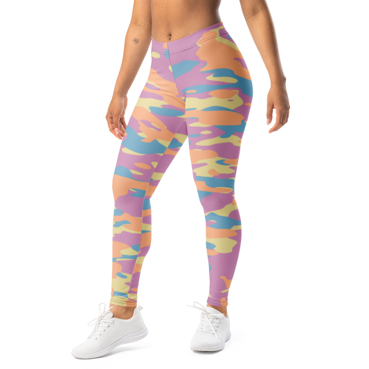 Gulf · Spring Meadow mid-rise everyday leggings, left-front view.