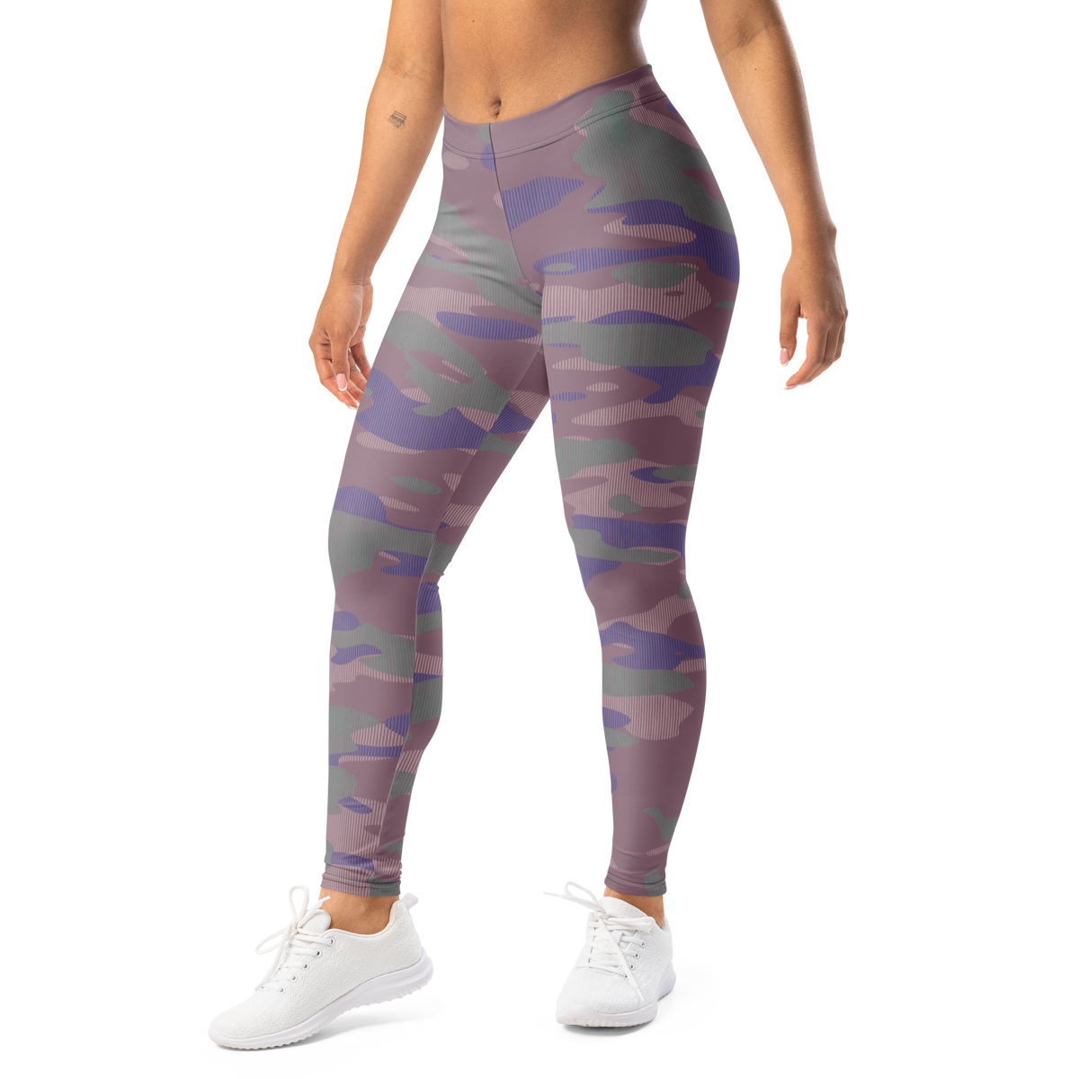 Gulf — Striation Very Peri 3 comfort leggings, front view.