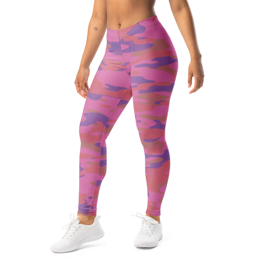 Gulf — Striation · Very Peri · 4 mid-rise everyday leggings, left-front view.