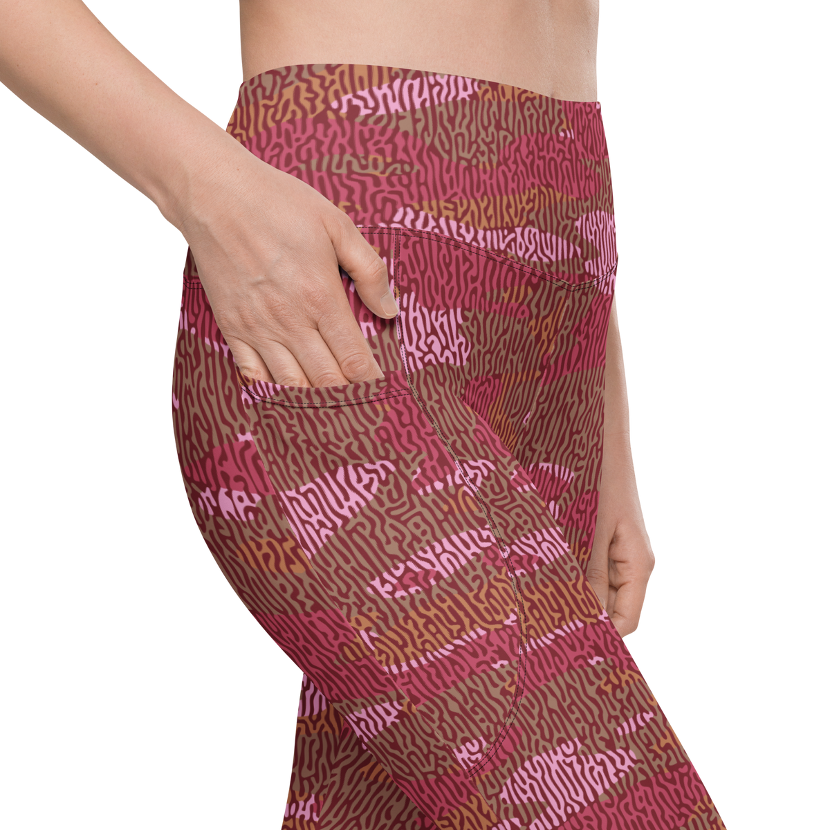 Gulf — Turing · Deliciousness high-waisted pocket leggings, pocket detail.