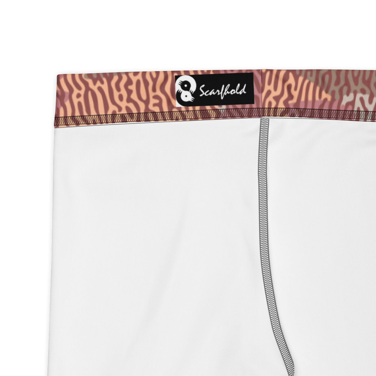 Gulf Turing Libations camouflage mid-rise comfort leggings, fabric and construction details.