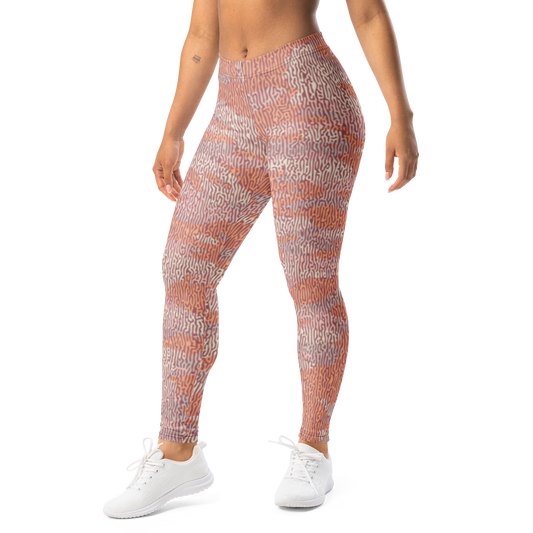 Gulf — Turing · Peach Harmony mid-rise everyday leggings, left-front view.