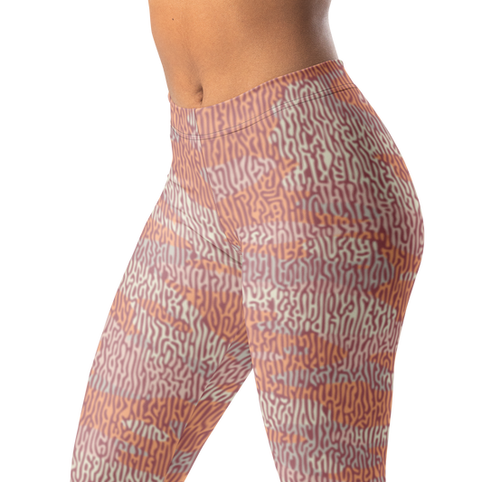 Gulf — Turing · Peach Harmony mid-rise everyday leggings, waistband and pattern detail.