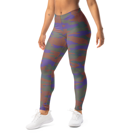 Gulf — Turing · Very Peri · 2 mid-rise everyday leggings, left-front view.