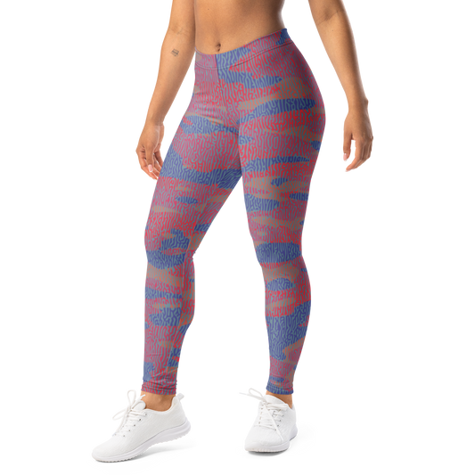 Gulf — Turing · Very Peri · 4 mid-rise everyday leggings, left-front view.