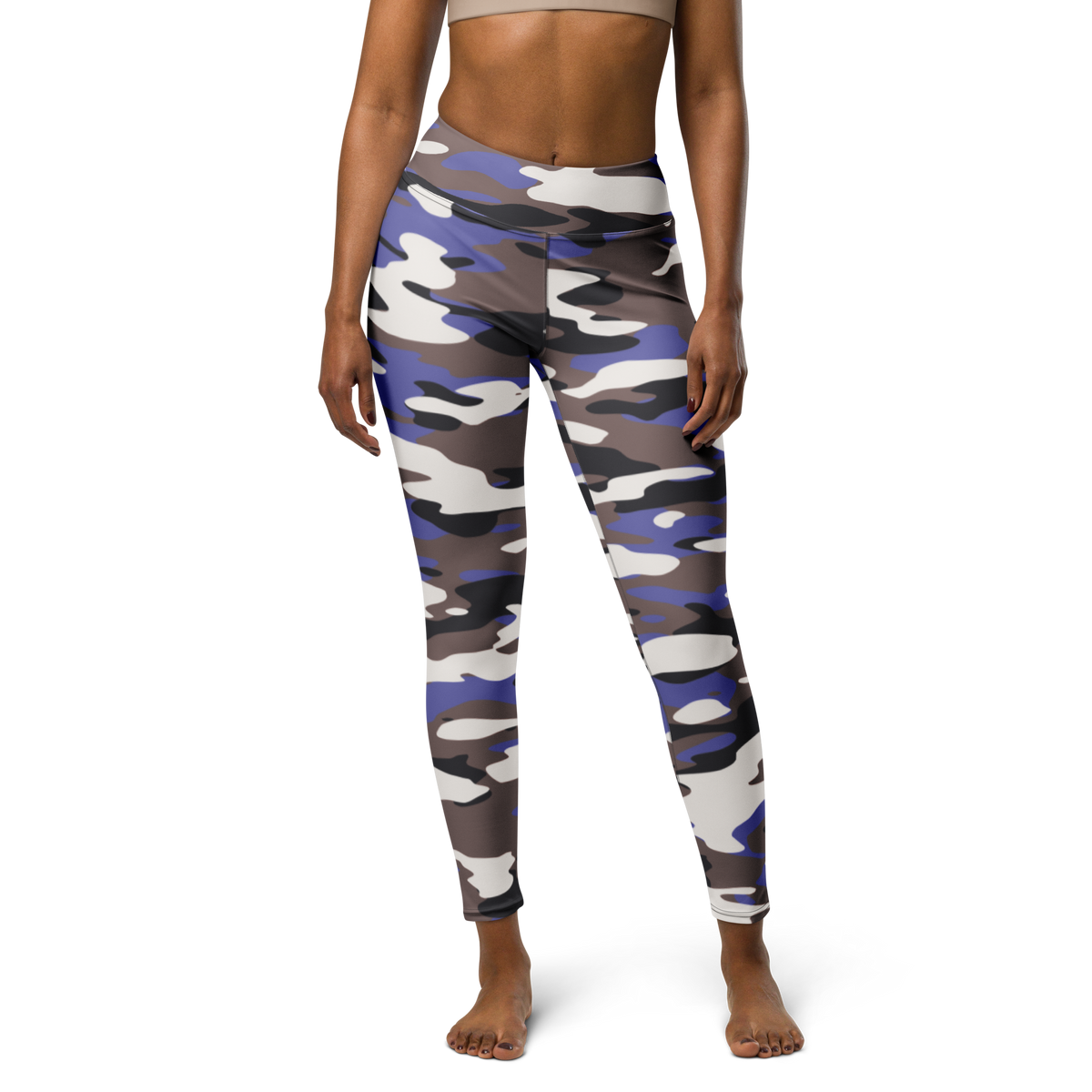 Gulf · Very Peri · 1 high-waisted yoga leggings, front view.