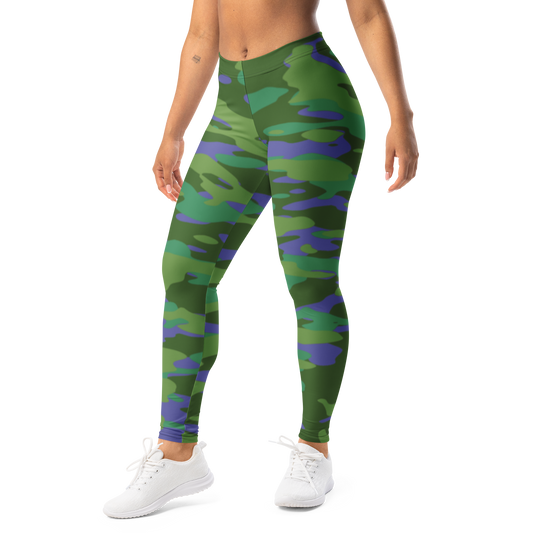 Gulf · Very Peri · 2 mid-rise everyday leggings, left-front view.