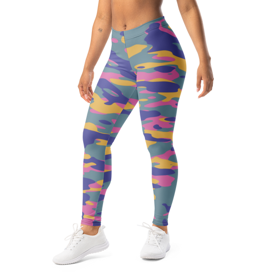 Gulf · Very Peri · 4 mid-rise everyday leggings, left-front view.