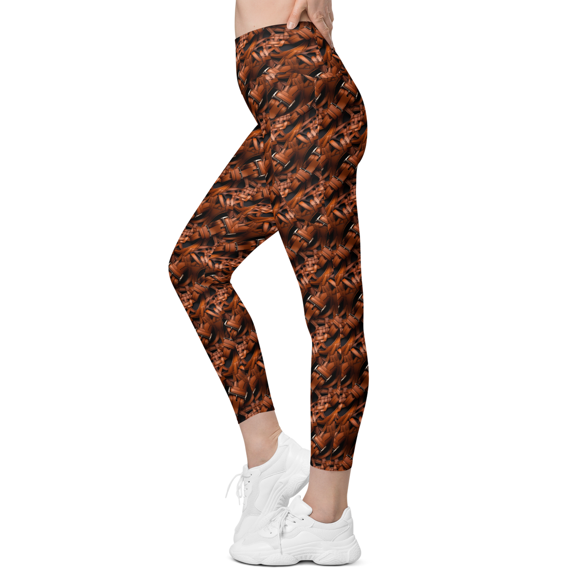 Harness Lattice high-waisted pocket leggings, movement view.