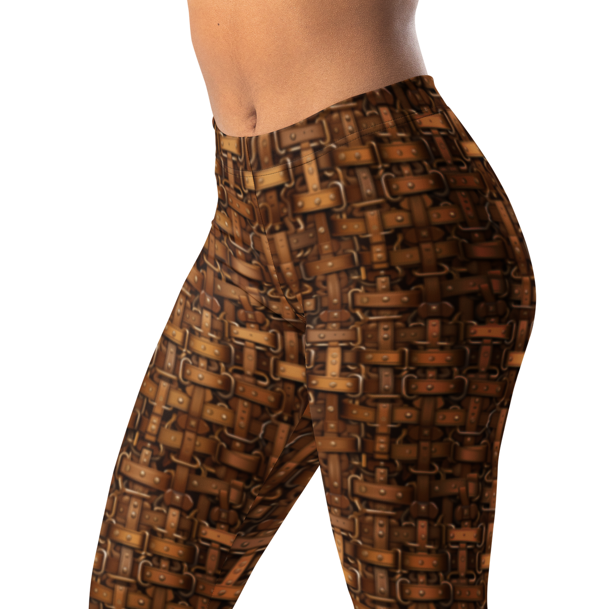 Harness — Lattice mid-rise everyday leggings, waistband and pattern detail.