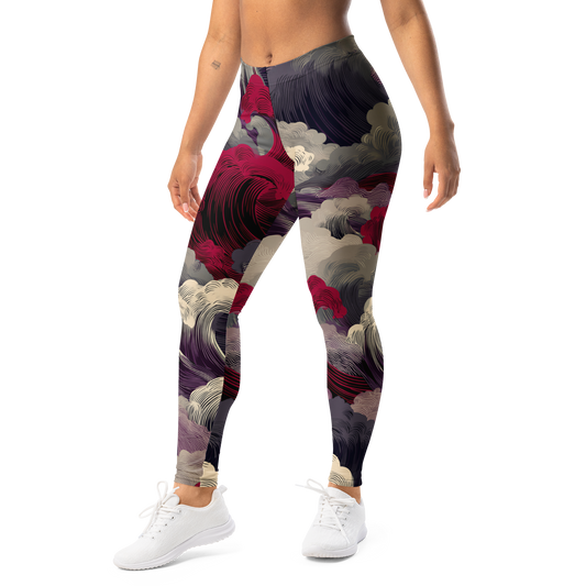 Hishō — Plume · Burnished Orchid mid-rise everyday leggings, left-front view.