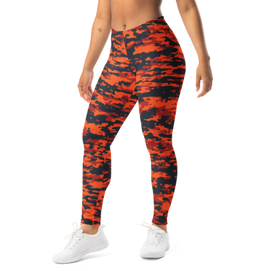 Inka · Dragonfire mid-rise everyday leggings, left-front view.