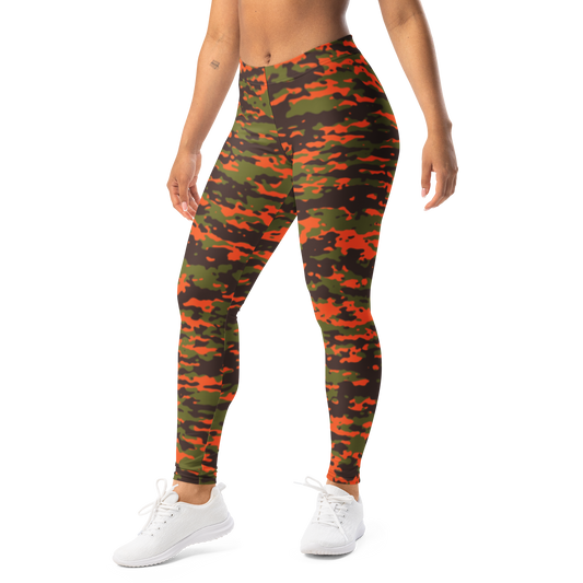 Inka · Fall & Autumn mid-rise everyday leggings, left-front view.