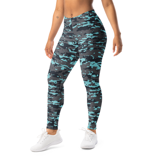 Inka · Winter mid-rise everyday leggings, left-front view.