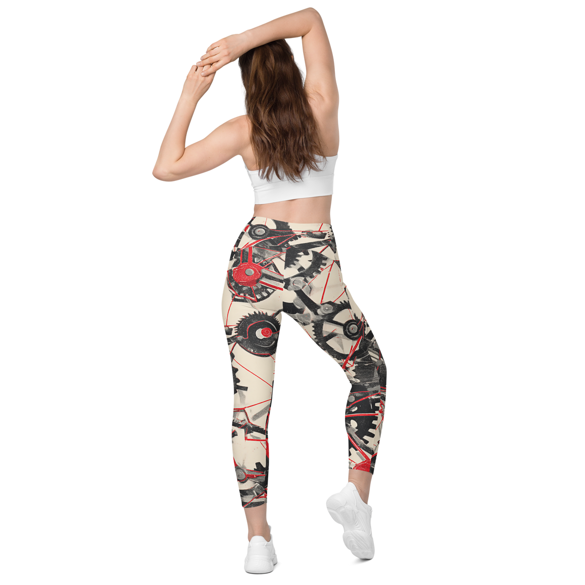 Interlink Scarfhold Palette high-waisted pocket leggings, back view.