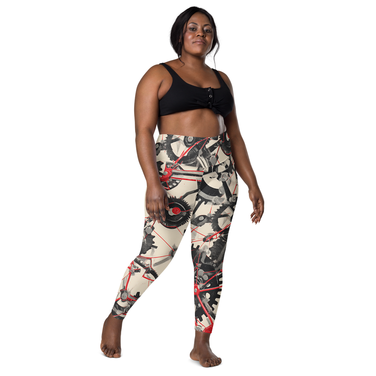 Interlink Scarfhold Palette high-waisted pocket leggings, larger-model front view.